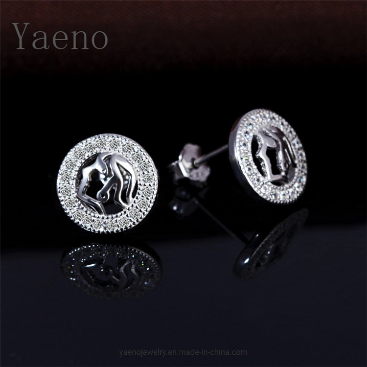 Real Silver 925 Mini Round Earrings Stud for Women Simple Ear Jewelry