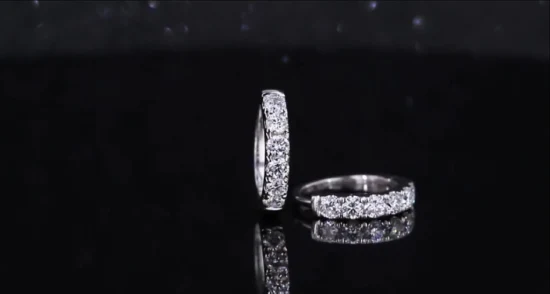 Jóias da moda personalizadas elegantes Casal 'S Moissanite Anel de diamante 925 Sterling Sliver Jóias Anéis de noivado