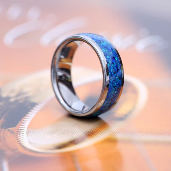 Anéis de tungstênio de 6,5 mm para homens aliança de casamento em dois tons moda simples